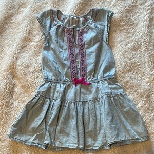 EUC - OshKosh B'gosh Blue Pink Pleated Sundress girls size 4T
